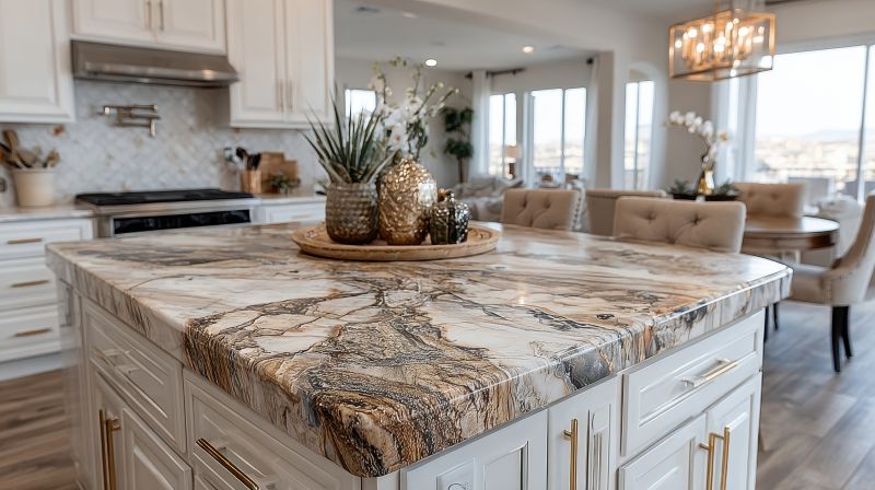 Granite Slab Installation in Roseville, CA